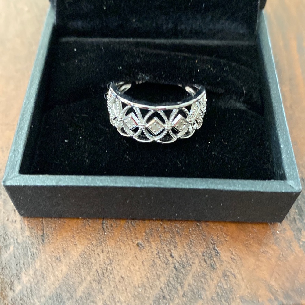 Stella Grace sterling silver and diamond ring